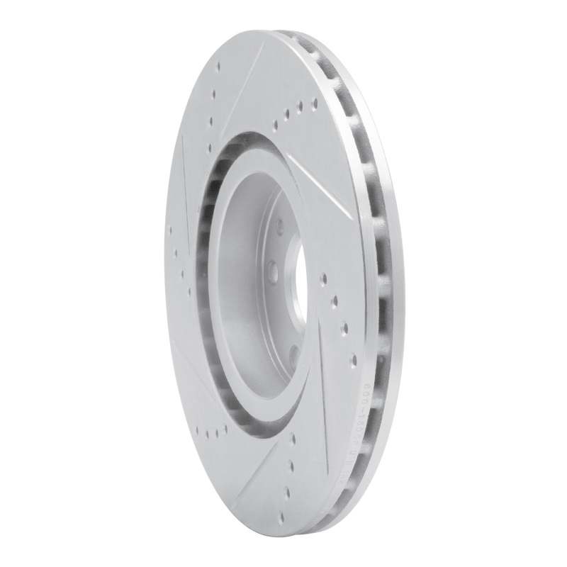 Alfa Romeo 164 Brake Rotor (1) - Front Right - R1 Concepts - Drilled & Slotted - Silver - `91-`20